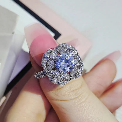 Blossom Cubic Zirconia Engagement Ring