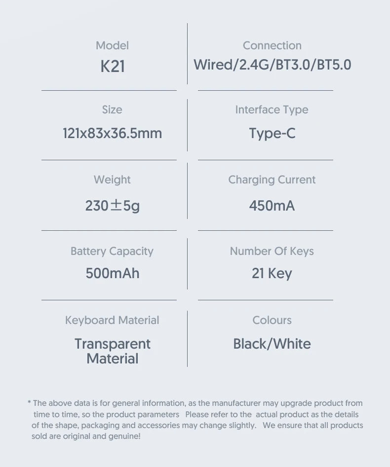 ATTACK SHARK K21 Wireless Mechanical Numeric Keypad