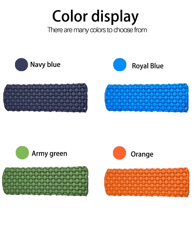 Ultralight Inflatable Camping Sleeping Pad with Built-In Foot Pump