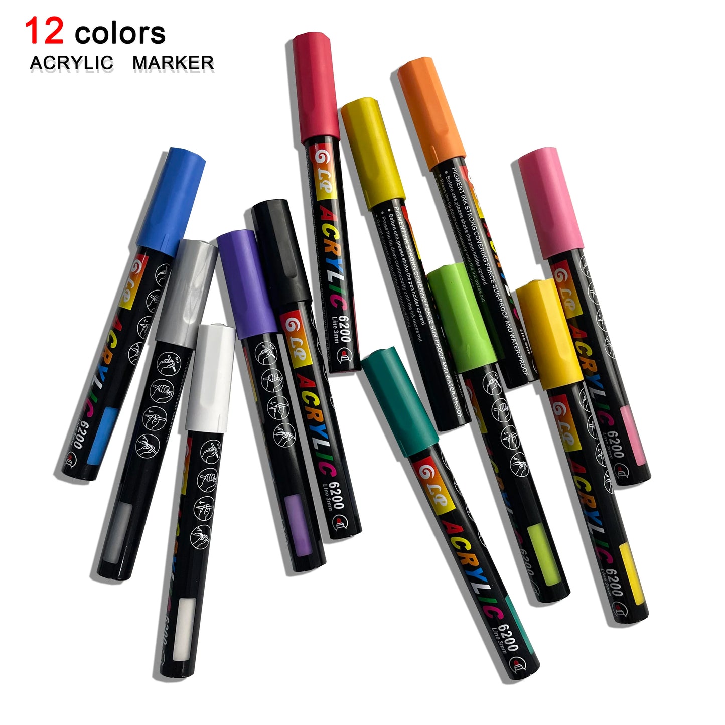 Acrylic Paint Marker Set – Waterproof Multi-Surface Art Pens