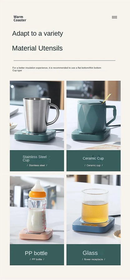 55°C Smart Cup Warmer with Metal Heating Plate