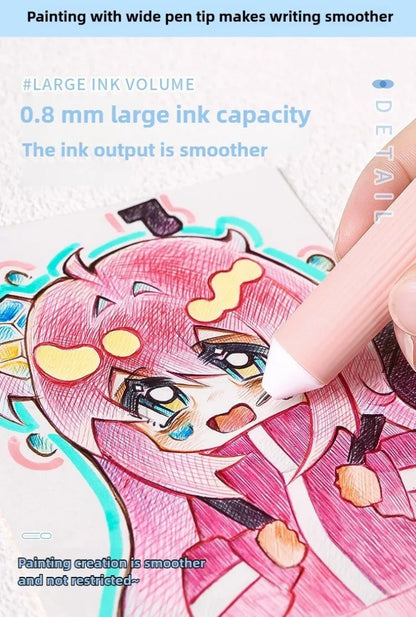 0.8mm Soft Grip Multi-Colour Ballpoint Pen for Drawing & Writing