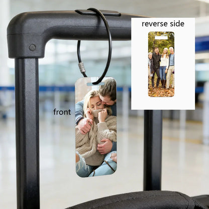 Custom Photo Double-Sided Alloy Luggage Tag