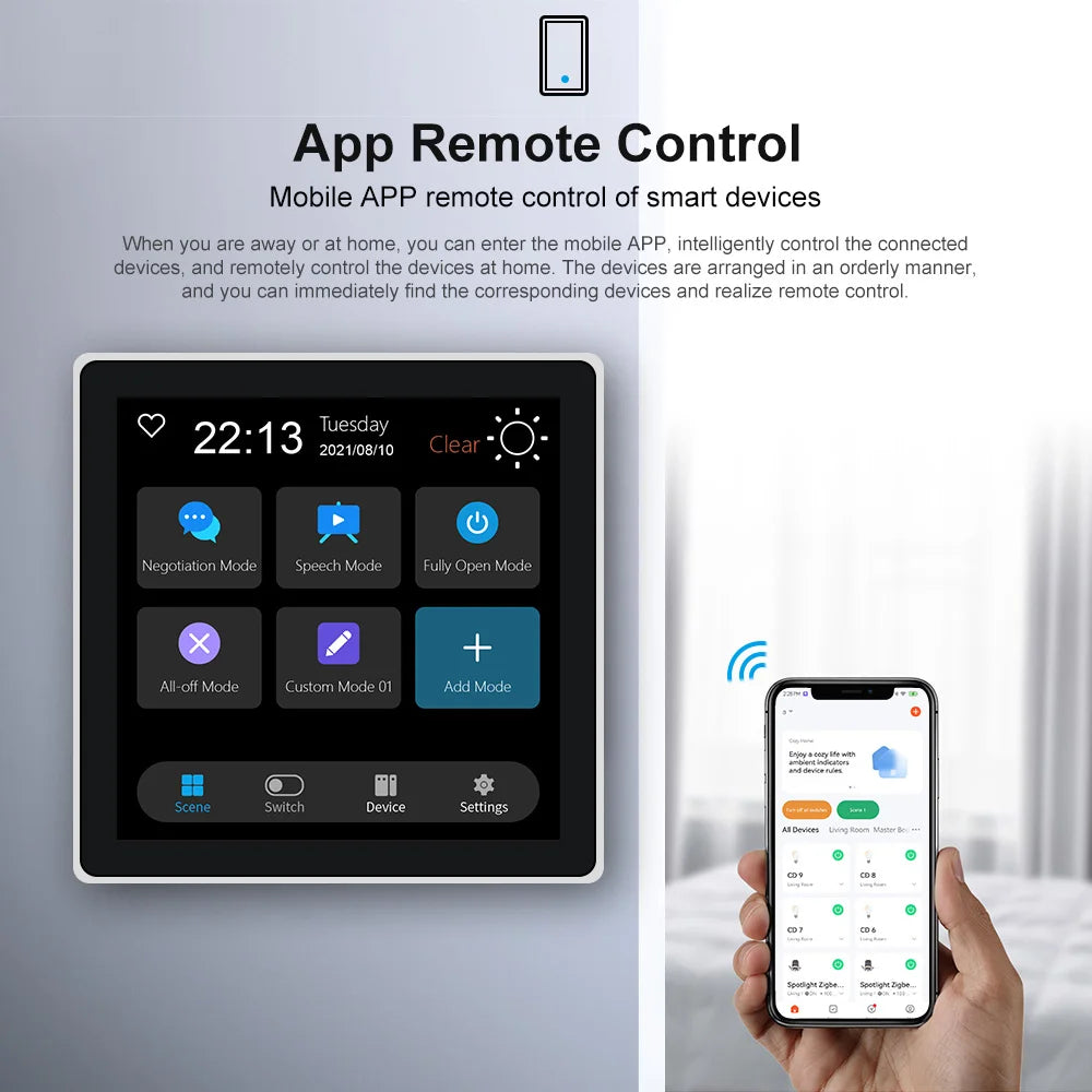 Smart Zigbee Touch Screen Scene Control Panel