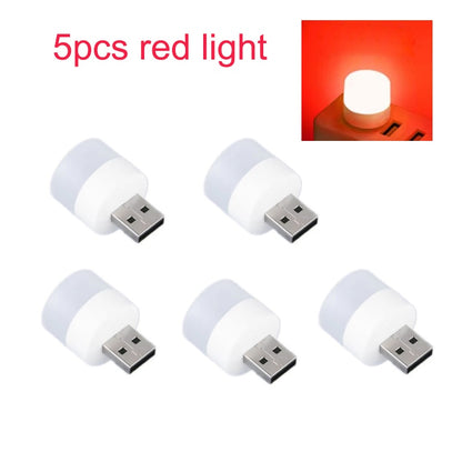 5pcs Mini USB Plug Lamp 5V Super Bright