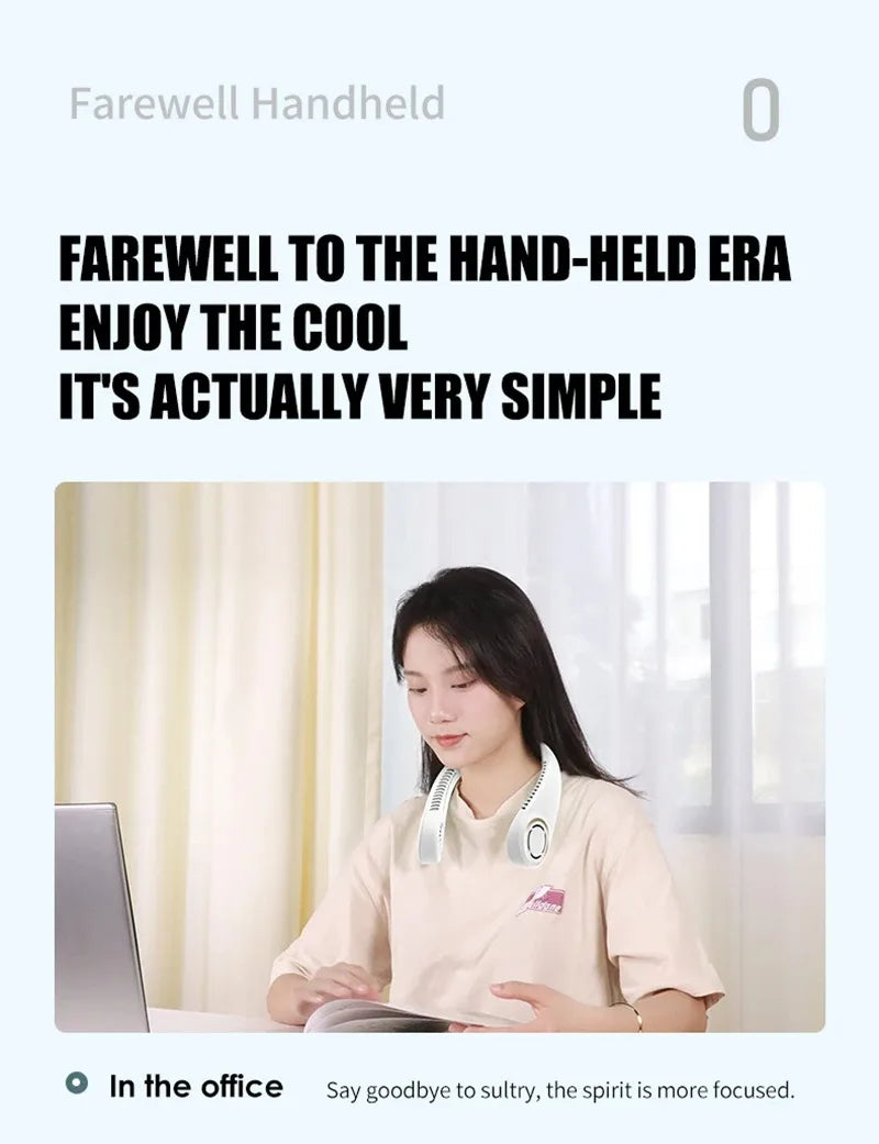 Mini Bladeless Rechargeable Neck Fan