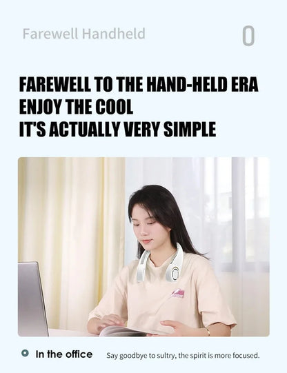 Mini Bladeless Rechargeable Neck Fan