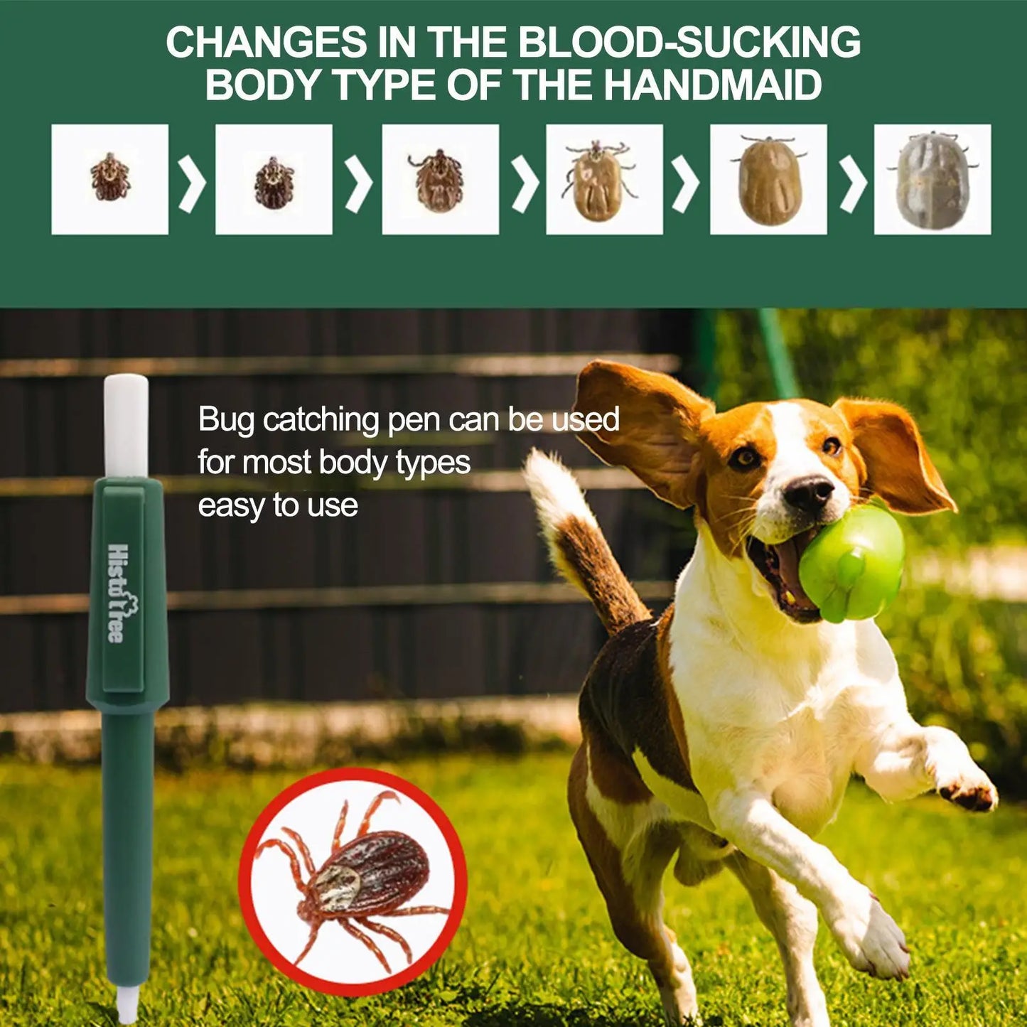 Pet Tick Remover Pen for Dogs, Cats & Humans