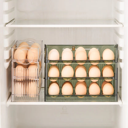 3-Layer Egg Storage Box for Refrigerator – 30 Egg Holder Organizer