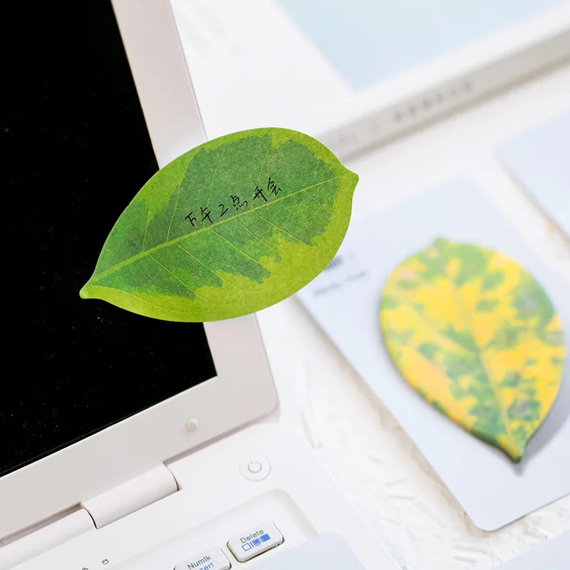 Leaf-Shaped Sticky Memo Notes
