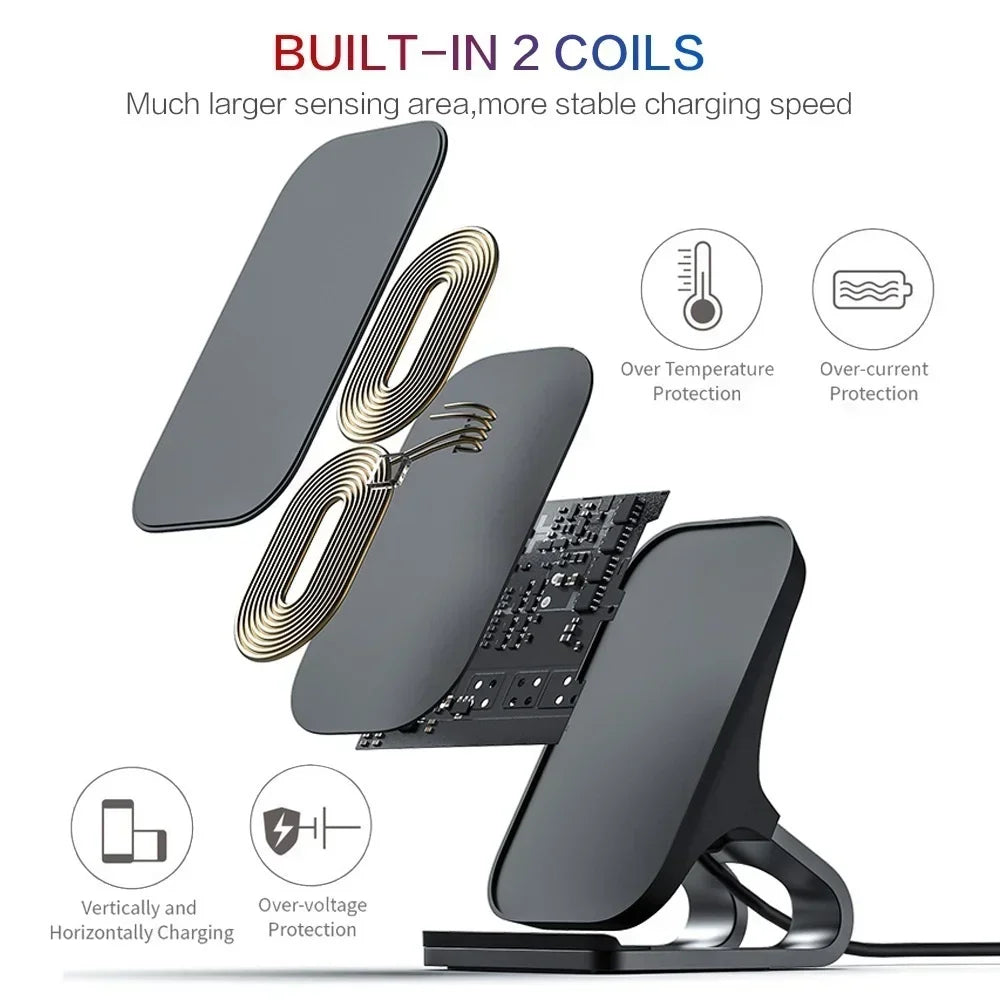 Qi Wireless Charger Stand with 10W Fast Charging
