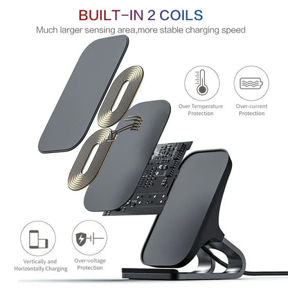 Qi Wireless Charger Stand with 10W Fast Charging