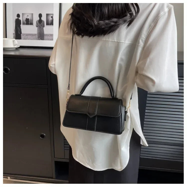 Vintage PU Leather Satchel Shoulder Bag