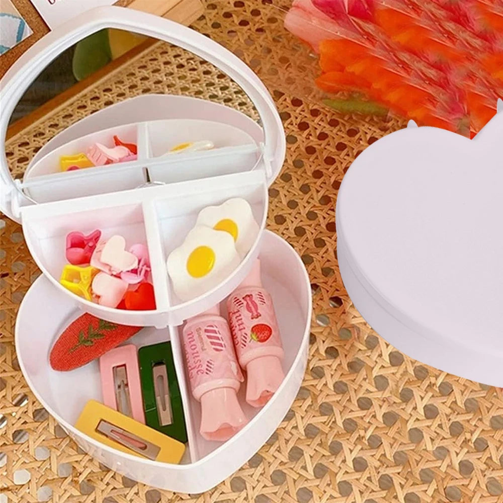 Hair Accessories Storage Box with Mirror