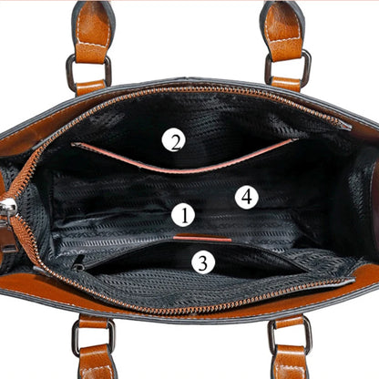 Genuine Leather Tote & Crossbody Handbag