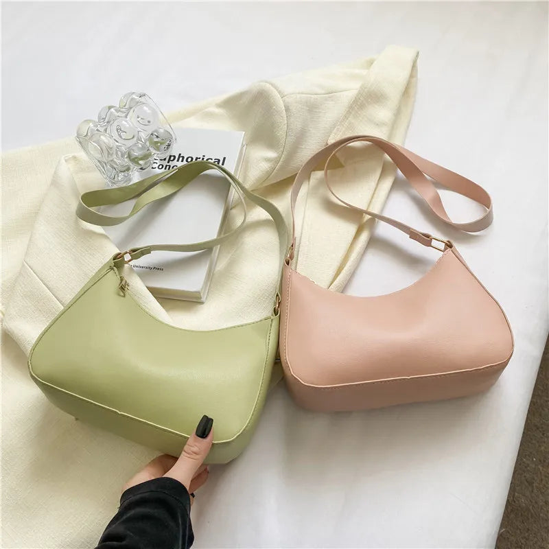 Women’s Minimalist Crescent Crossbody Handbag