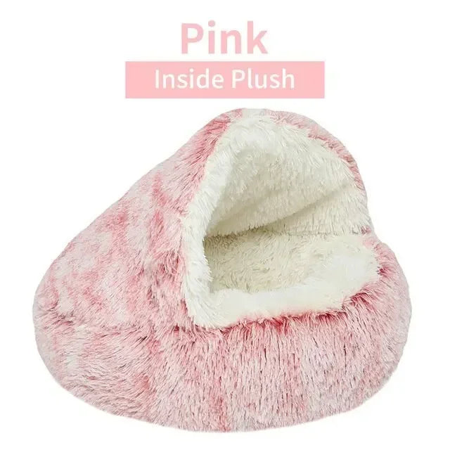 2-in-1 Soft Cushion Bed for Cats & Small Dogs