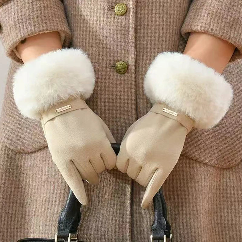 Women’s Winter Cycling Gloves with Velvet Lining