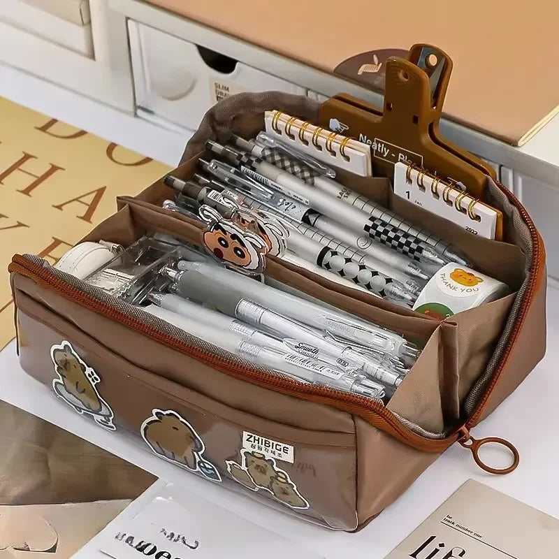 Transparent Multi-Layer Large Capacity Pencil Case