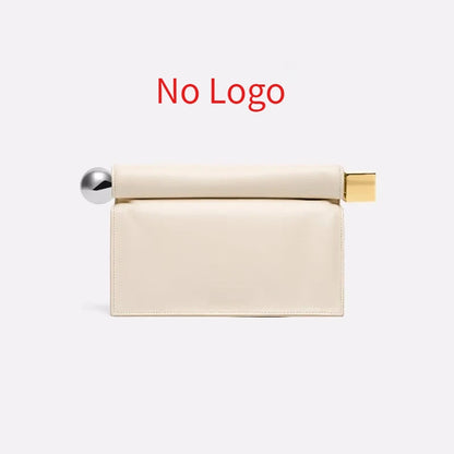 Luxury Fold-Over Chain Clutch Bag