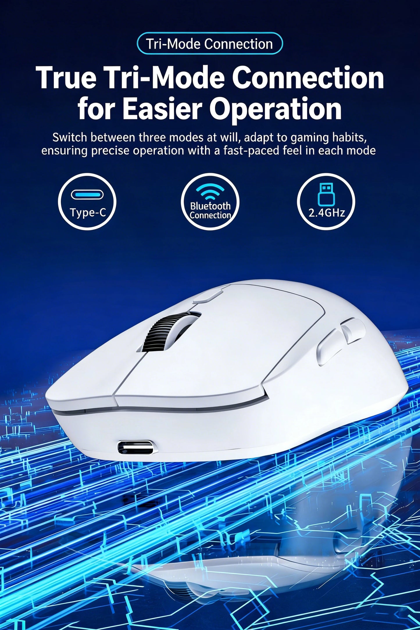 M348 Superlight Wireless Bluetooth & 2.4GHz Gaming Mouse