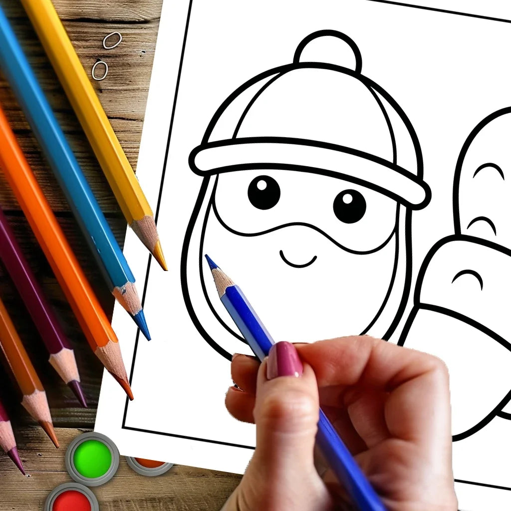 Cute & Simple Adult Colouring Book