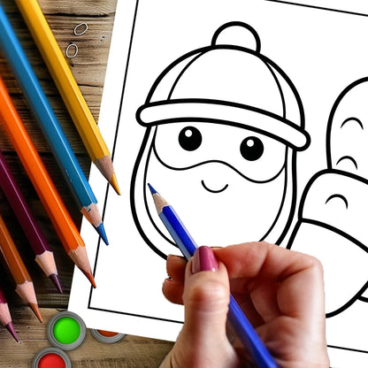 Cute & Simple Adult Colouring Book