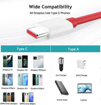 OnePlus SuperVOOC Warp Charge USB-C Fast Charging Cable