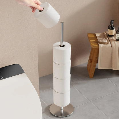 Freestanding Toilet Paper Holder with Storage