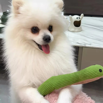 Interactive Plush Snake Dog Toy