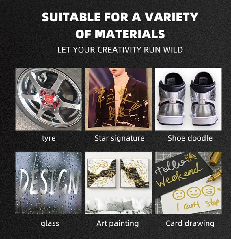 Metallic Brush Art Marker Set
