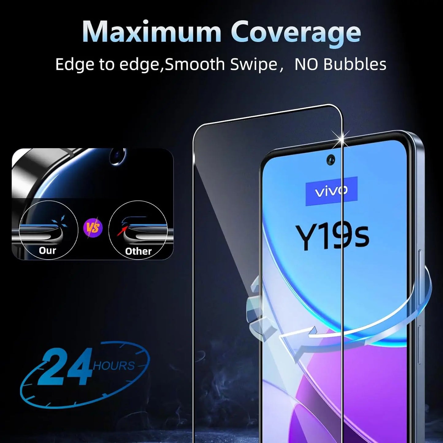 Vivo Y19s Tempered Glass Screen Protector