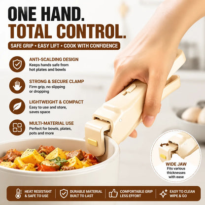 One-Handed Heat Resistant Dish Plate Holder
