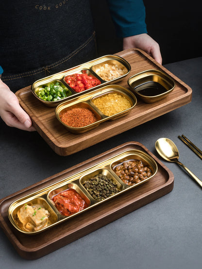 Korean Style Stainless Steel Sauce & Seasoning Serving Dish