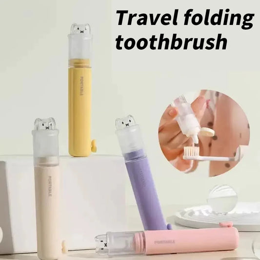 Portable Folding Travel Toothbrush Set