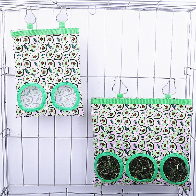 Hanging Hay Feeder Bag for Small Pets