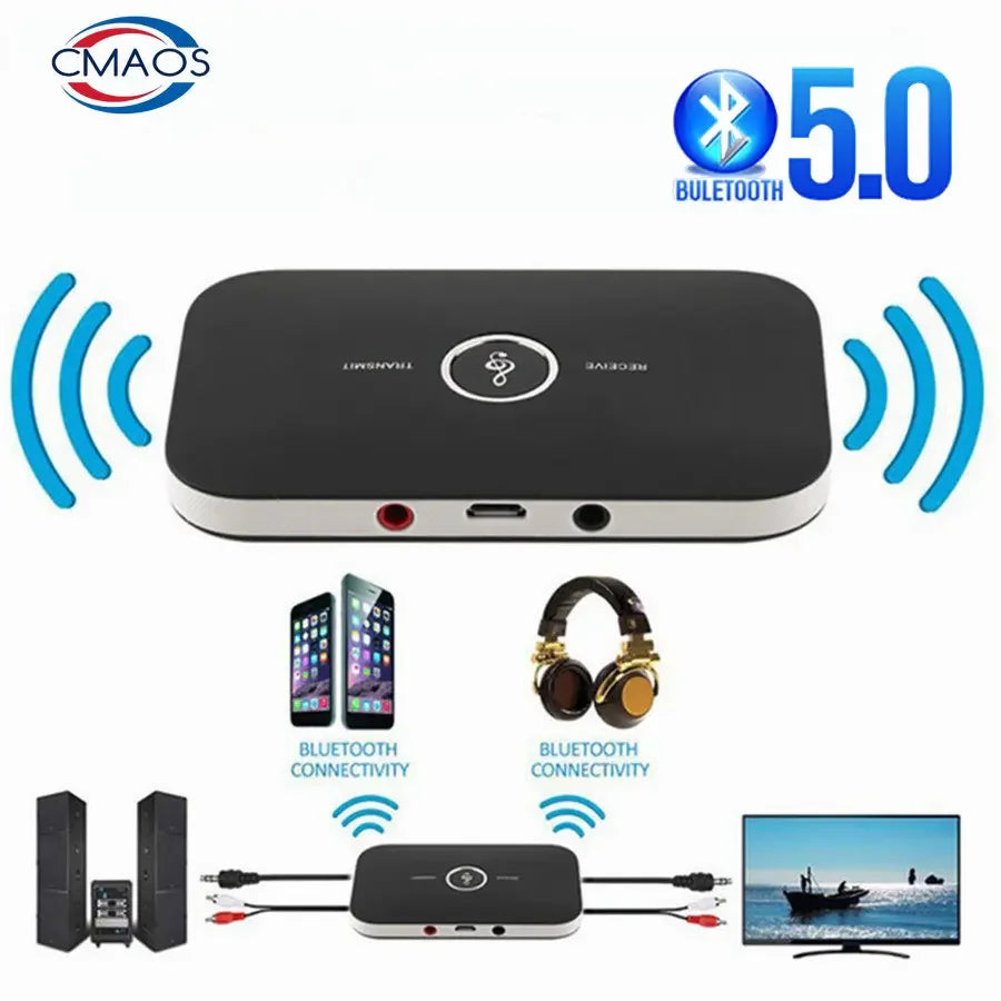 Upgraded Bluetooth 5.0 Audio Transmitter Receiver RCA 3.5mm