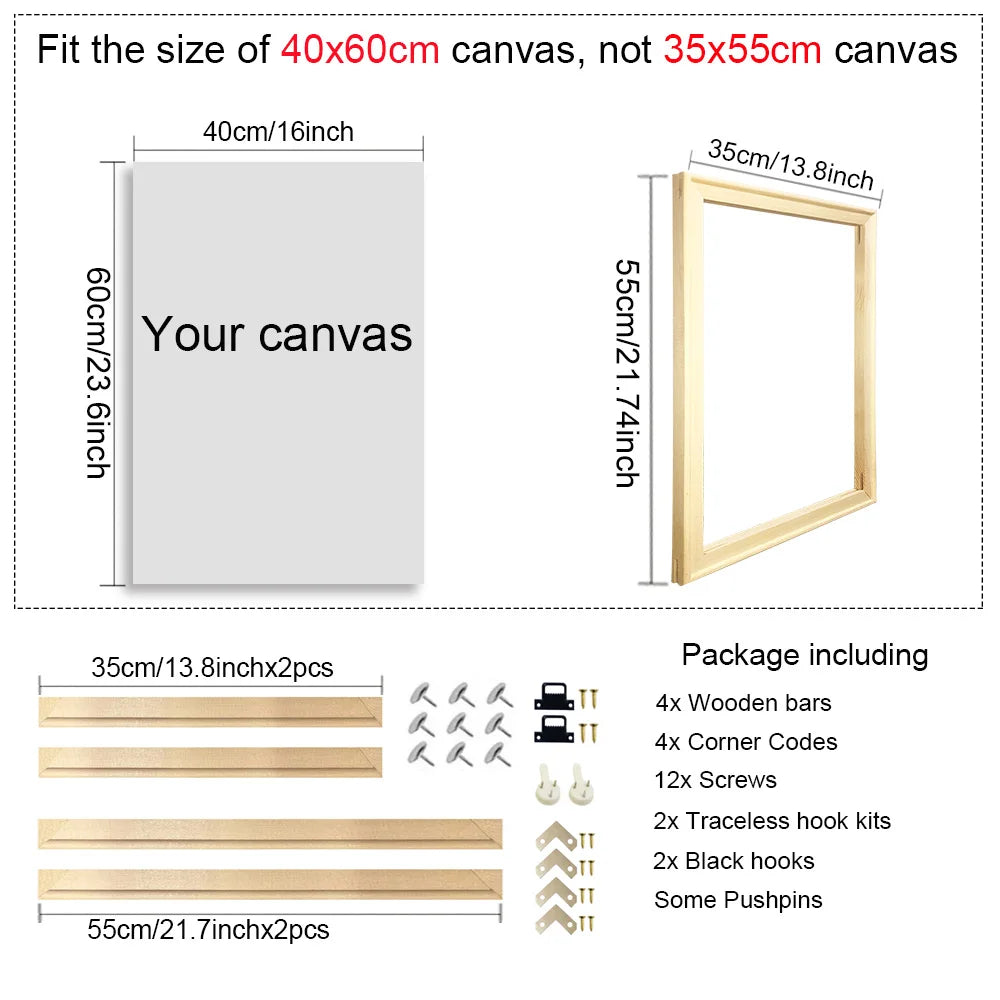 Wooden Canvas Frame for Paintings & Photos