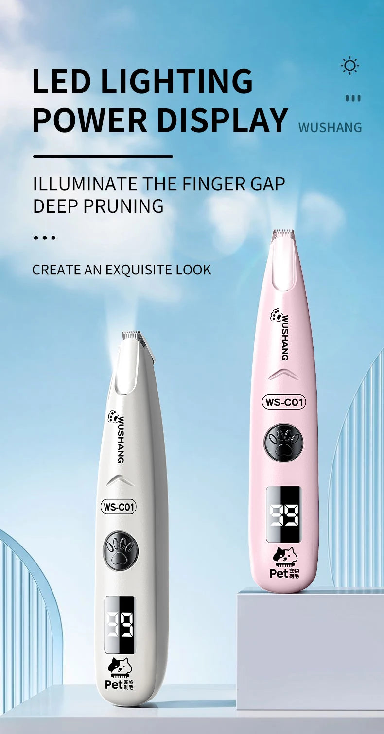 Rechargeable Waterproof Paw, Face & Ear Hair Trimmer