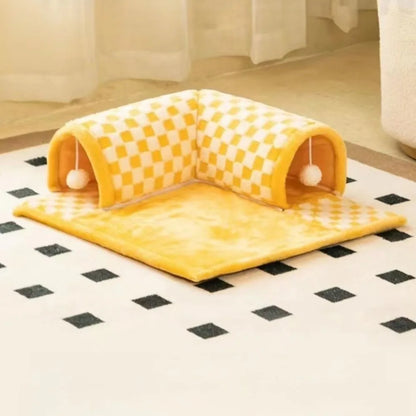 Cozy Cat Tunnel Bed with Removable Cushion