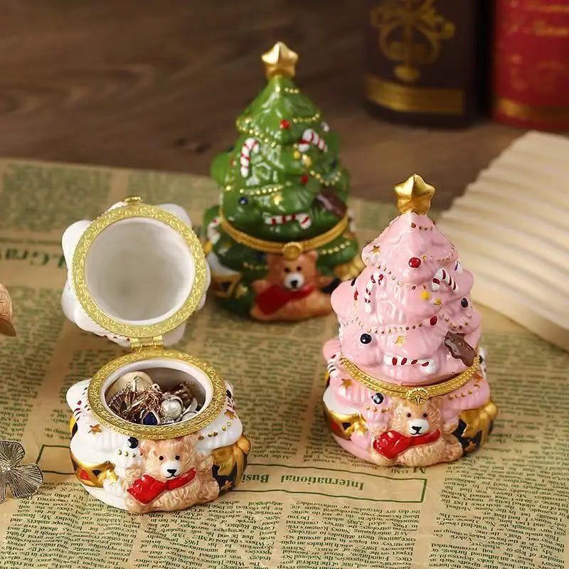 Christmas Tree Jewellery Trinket Box