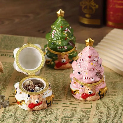 Christmas Tree Jewellery Trinket Box