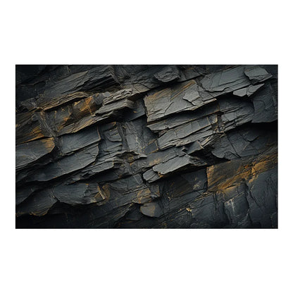 3D Black Stone Self-Adhesive Aquarium Background