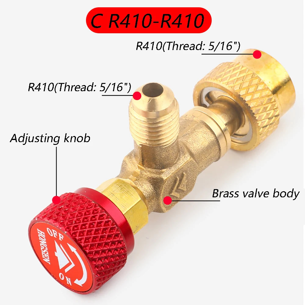 R410A & R22 Refrigerant Charging Safety Valve Adapter