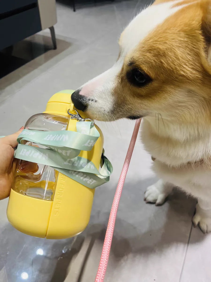 2-in-1 Portable Dog Water Bottle & Food Container
