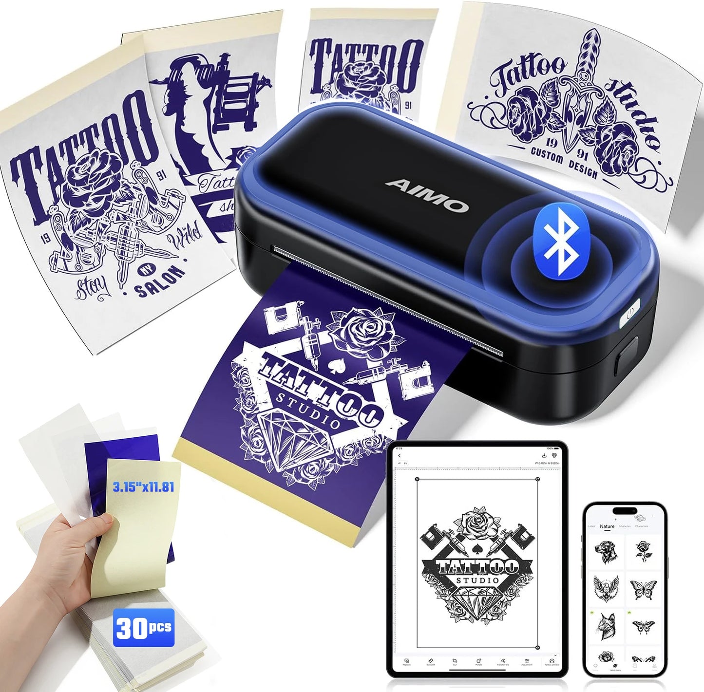 AIMO MR3 Mini Wireless Tattoo Stencil Printer