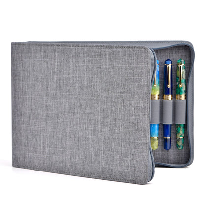 Premium 24-Pen Canvas Storage Case for Fountain Pens & Stationery