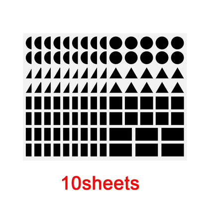 360-1080pcs Colored Triangles Rectangular Dot Stickers for Kids