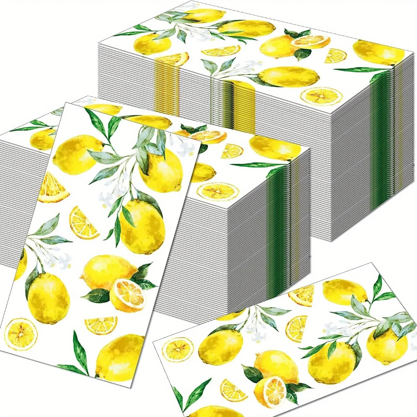Lemon Print Disposable Paper Napkins