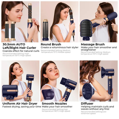 UKLISS 7 in 1 Hair Dryer Brush Air Styler Set
